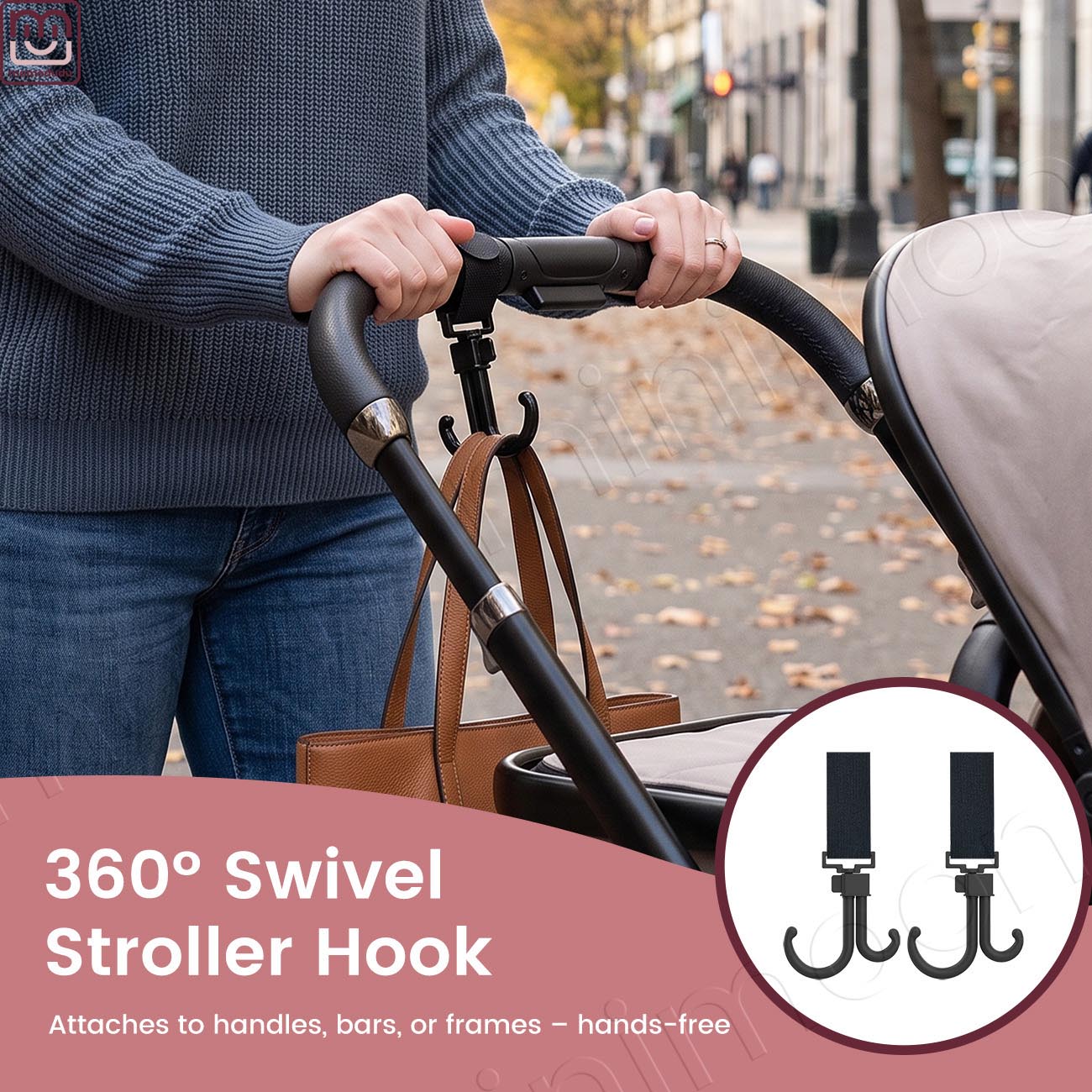 Fishing Swivel Connector - 360 ° Gancho Giratorio para Cochecito