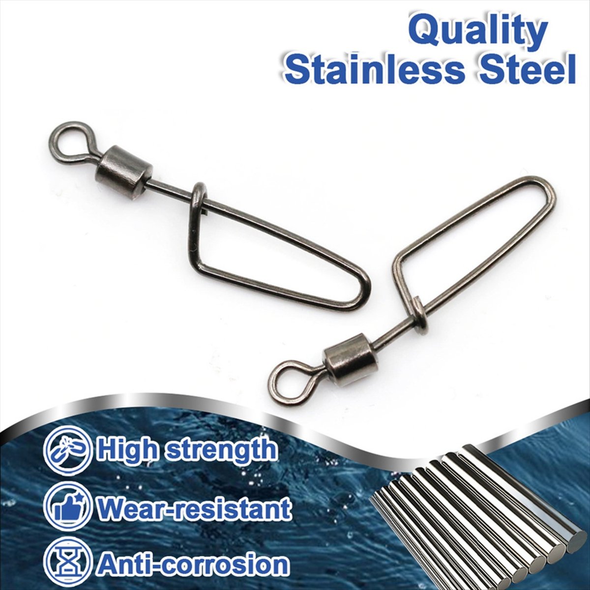 Clips de pesca T34C con eslabó - Fishing Swivel Connector reseña y precio