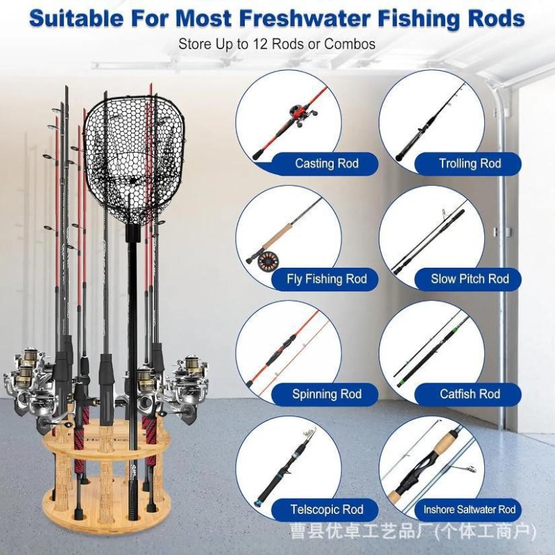 Soporte Giratorio de Madera Ma - Fishing Equipment Rod reseña y precio