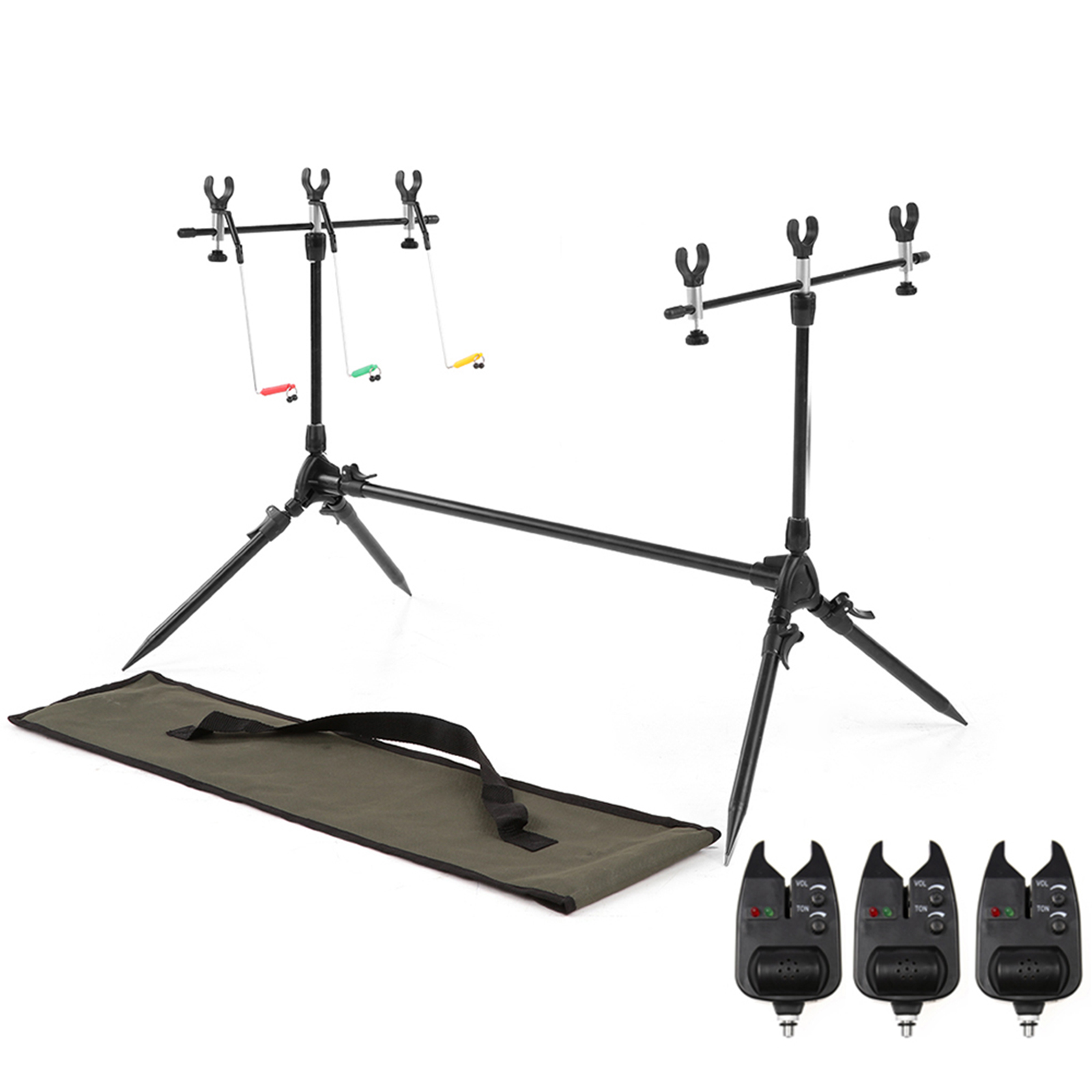 Lixada-Soporte 3 en 1 para cañ - Fishing Rod Pod reseña y precio
