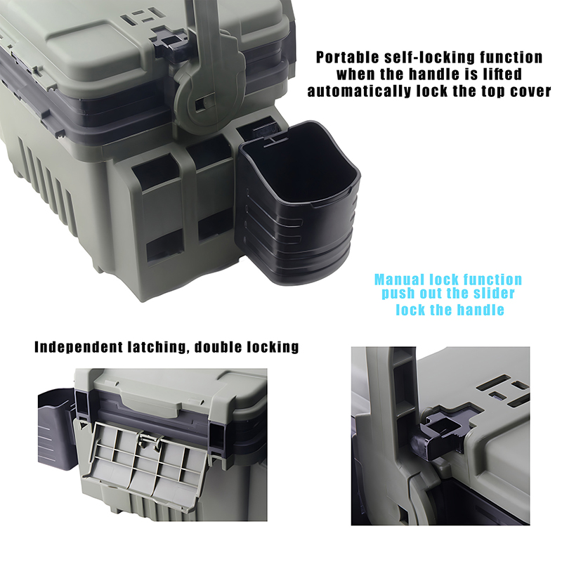 JSFUN-caja de pesca con soport - Fishing Equipment For Beginners reseña y precio