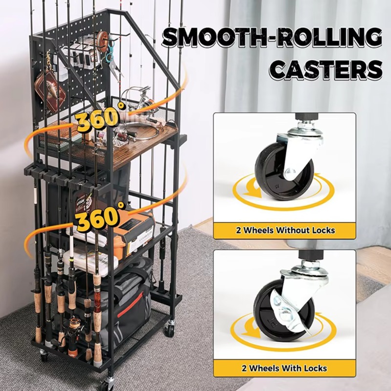 Estante para guardar equipos d - Fishing Equipment Rod reseña y precio